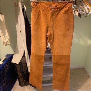 Express genuine leather suede pants